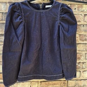 Ulla Johnson Finn Blouse -Jet Top Denim Size 4
